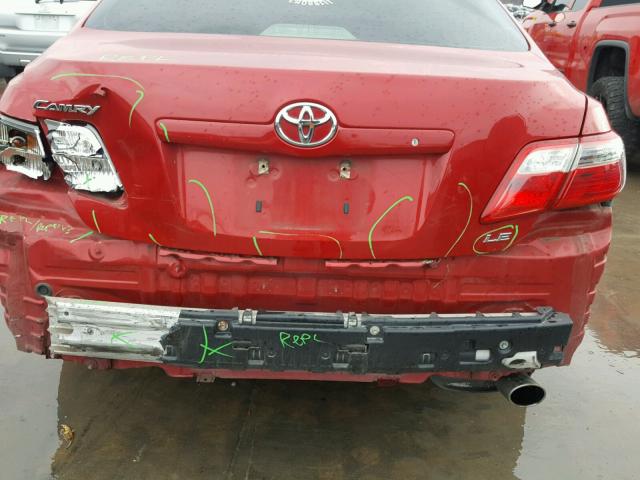 4T1BE46KX7U041776 - 2007 TOYOTA CAMRY NEW RED photo 9