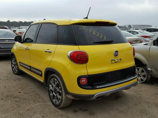 ZFBCFADH3EZ020850 - 2014 FIAT 500L TREKK YELLOW photo 3