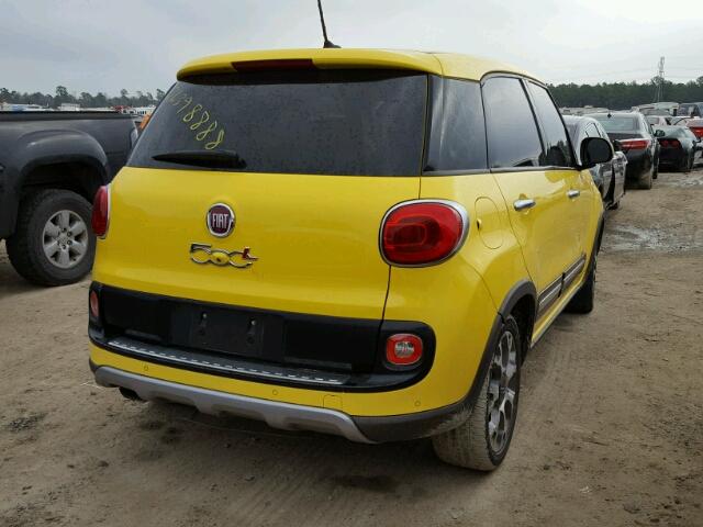 ZFBCFADH3EZ020850 - 2014 FIAT 500L TREKK YELLOW photo 4