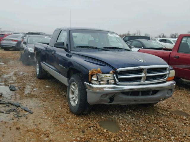 1B7GL22X51S286364 - 2001 DODGE DAKOTA BLUE photo 1