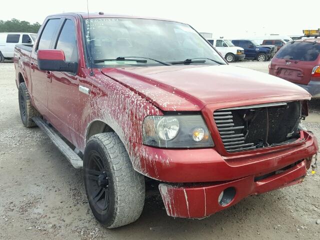 1FTRW12W38KB82144 - 2008 FORD F150 SUPER RED photo 1