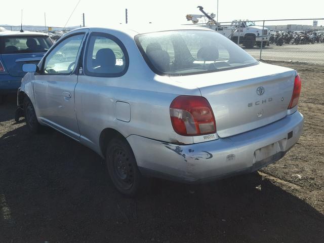 JTDAT1231Y0072667 - 2000 TOYOTA ECHO SILVER photo 3