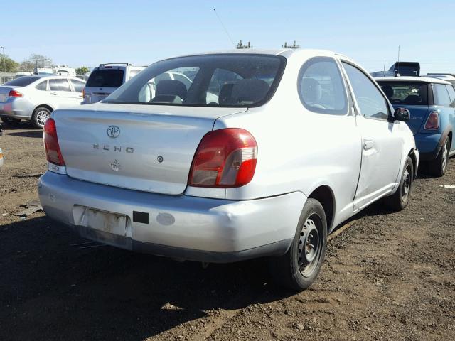 JTDAT1231Y0072667 - 2000 TOYOTA ECHO SILVER photo 4