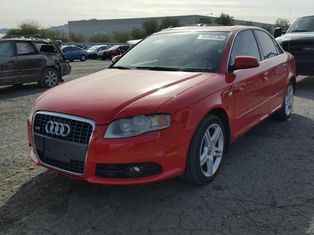 WAUAF78E08A073660 - 2008 AUDI A4 2.0T RED photo 2