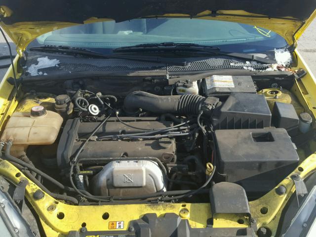 3FAFP31321R232705 - 2001 FORD FOCUS ZX3 YELLOW photo 7