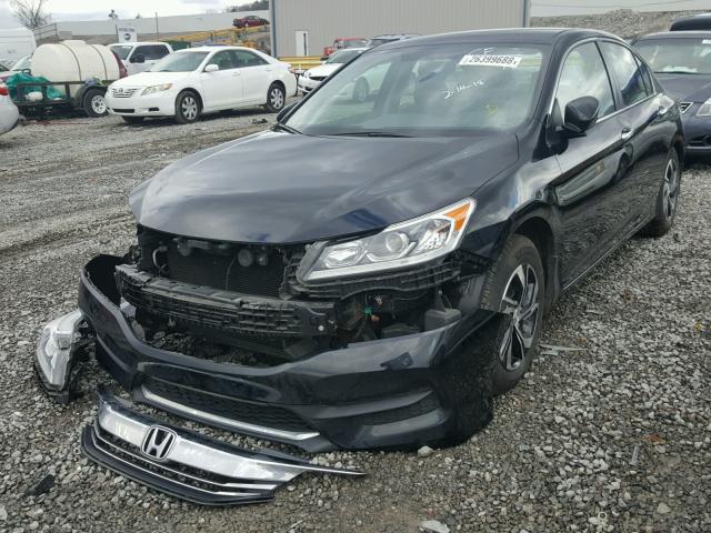 1HGCR2F30GA184314 - 2016 HONDA ACCORD LX BLACK photo 2