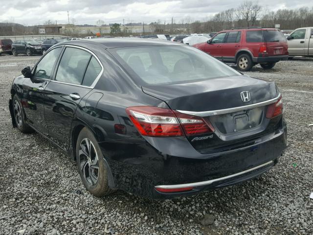 1HGCR2F30GA184314 - 2016 HONDA ACCORD LX BLACK photo 3