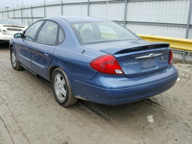 1FAFP56S52G254170 - 2002 FORD TAURUS SEL BLUE photo 3