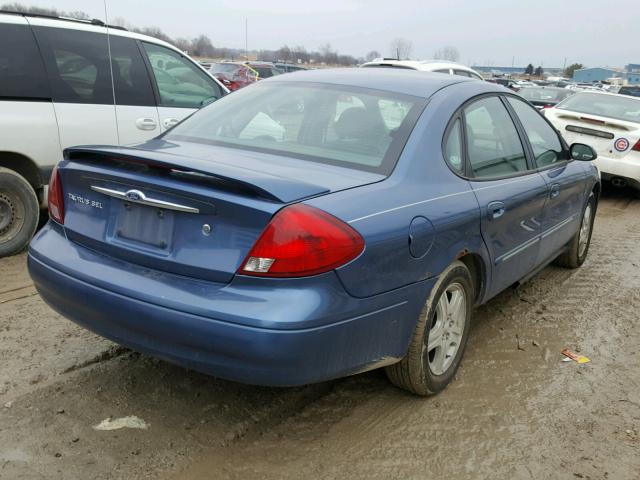 1FAFP56S52G254170 - 2002 FORD TAURUS SEL BLUE photo 4