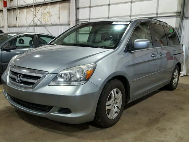 5FNRL38736B031223 - 2006 HONDA ODYSSEY EX GRAY photo 2