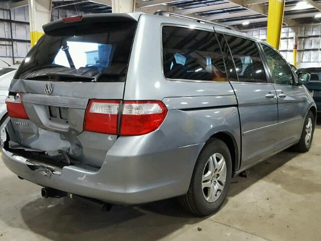 5FNRL38736B031223 - 2006 HONDA ODYSSEY EX GRAY photo 4