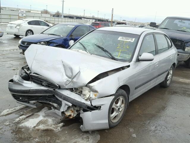 KMHDN55DX1U027305 - 2001 HYUNDAI ELANTRA GL SILVER photo 2