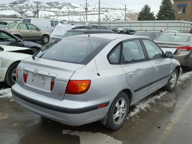 KMHDN55DX1U027305 - 2001 HYUNDAI ELANTRA GL SILVER photo 4