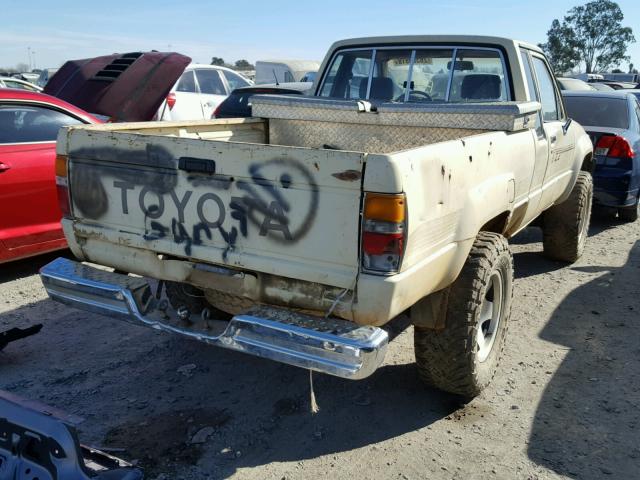 JT4RN67P2G5032475 - 1986 TOYOTA PICKUP XTR TAN photo 4