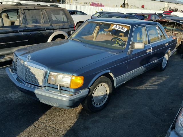 WDBCA39E3LA499545 - 1990 MERCEDES-BENZ 560 SEL BLUE photo 2