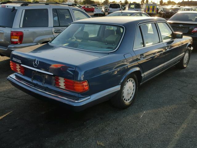 WDBCA39E3LA499545 - 1990 MERCEDES-BENZ 560 SEL BLUE photo 4