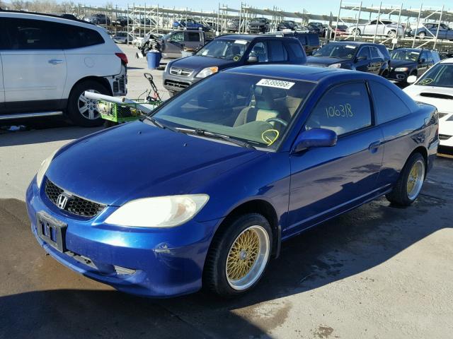 1HGEM21995L050714 - 2005 HONDA CIVIC EX BLUE photo 2