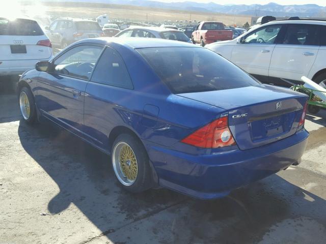 1HGEM21995L050714 - 2005 HONDA CIVIC EX BLUE photo 3