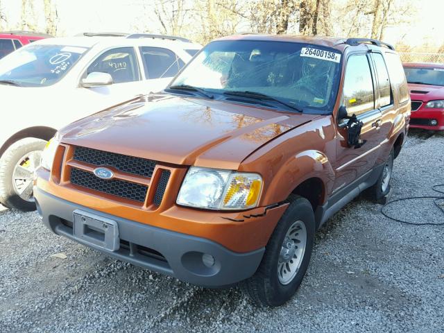 1FMYU60E21UA72555 - 2001 FORD EXPLORER S ORANGE photo 2