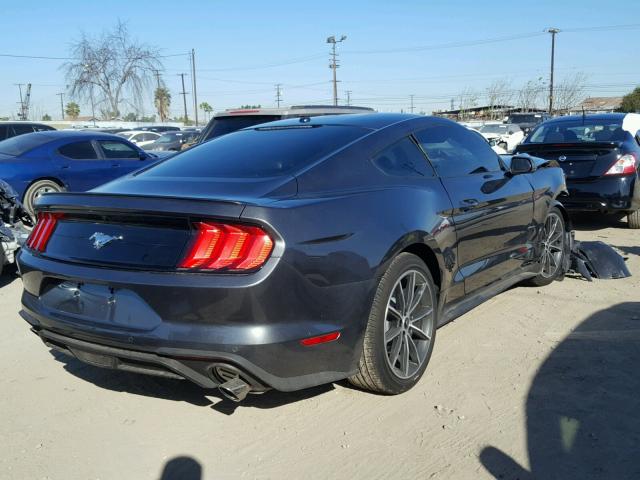 1FA6P8THXJ5114393 - 2018 FORD MUSTANG GRAY photo 4