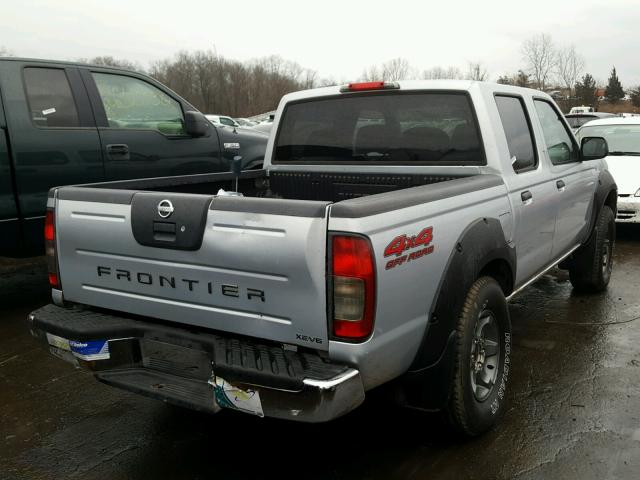 1N6ED27Y62C375519 - 2002 NISSAN FRONTIER C SILVER photo 4