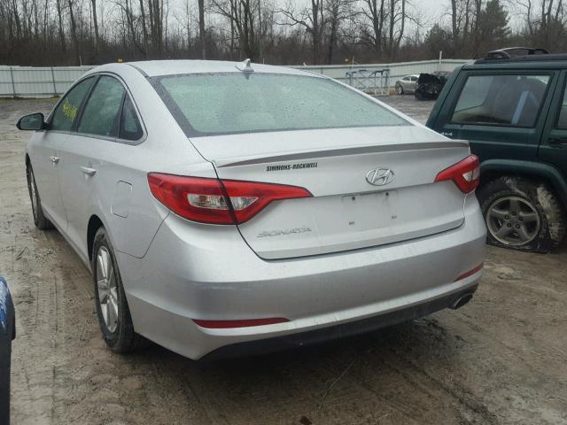 5NPE24AF9FH210134 - 2015 HYUNDAI SONATA SE SILVER photo 3