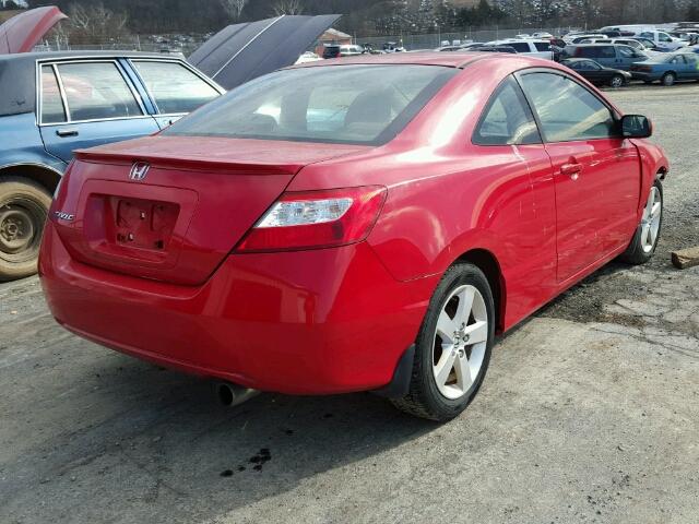 2HGFG11847H512948 - 2007 HONDA CIVIC EX RED photo 4