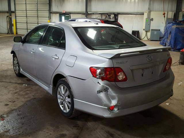 2T1BU4EE3AC441251 - 2010 TOYOTA COROLLA BA SILVER photo 3