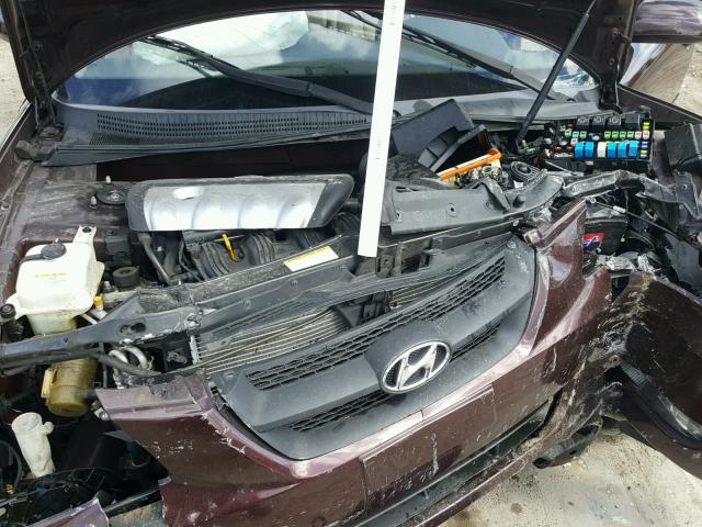 5NPEU46C26H060568 - 2006 HYUNDAI SONATA GLS MAROON photo 7