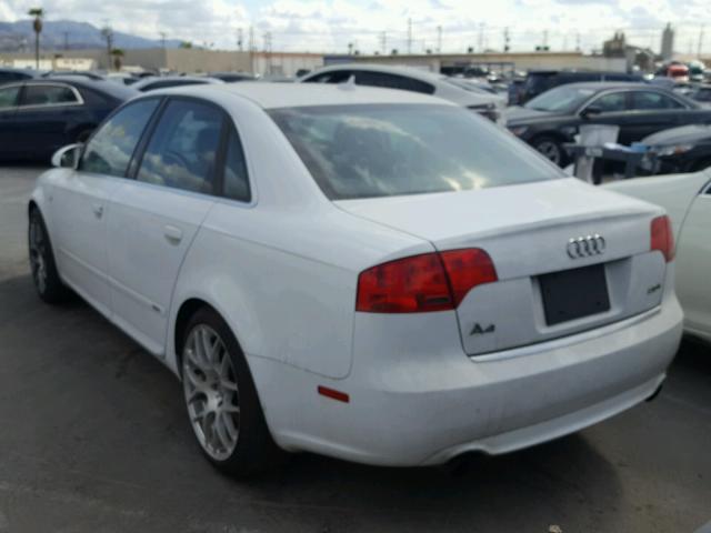 WAUBF78E37A024021 - 2007 AUDI A4 S-LINE WHITE photo 3