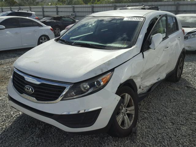 KNDPB3A24D7404135 - 2013 KIA SPORTAGE B WHITE photo 2