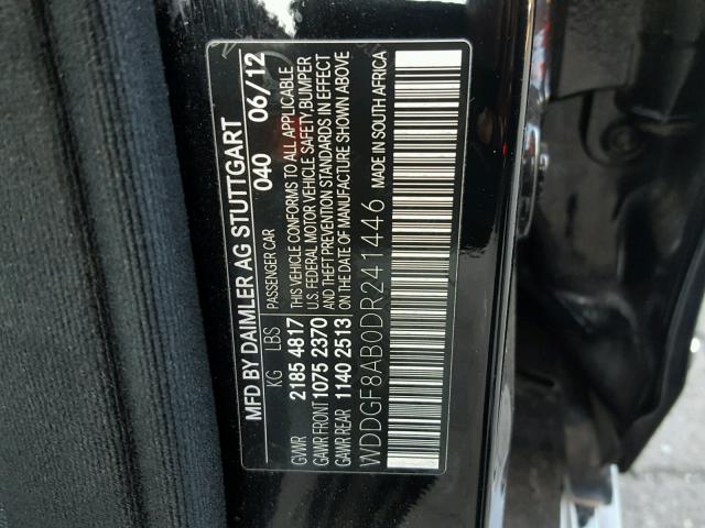 WDDGF8AB0DR241446 - 2013 MERCEDES-BENZ C 300 4MAT BLACK photo 10