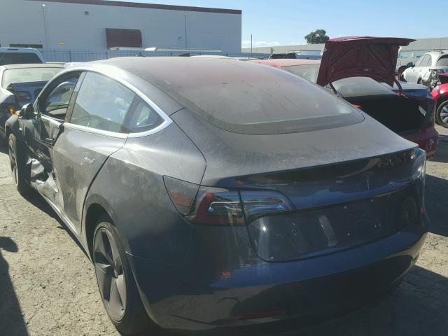 5YJ3E1EA6HF000653 - 2017 TESLA MODEL 3 GRAY photo 3