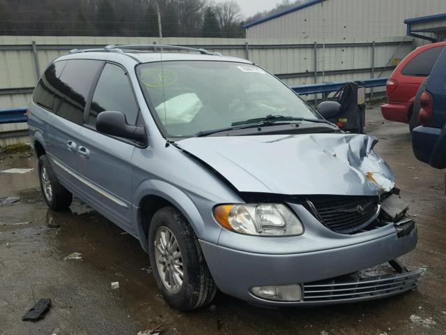 2C8GP64L93R217427 - 2003 CHRYSLER TOWN & COU BLUE photo 1