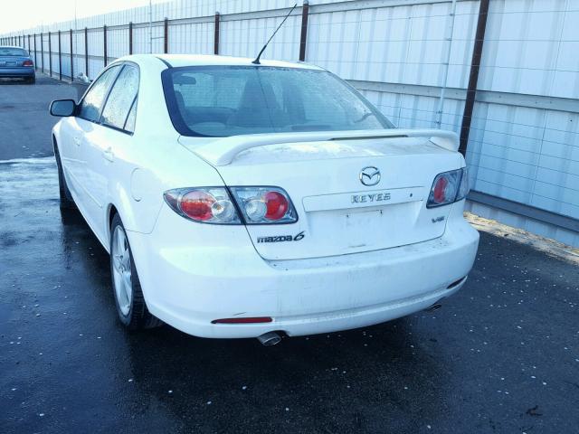 1YVHP80D565M41922 - 2006 MAZDA 6 S WHITE photo 3