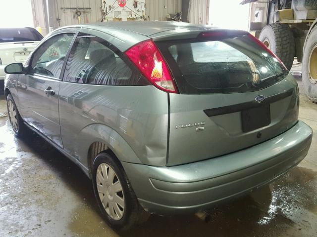 3FAFP31N55R104935 - 2005 FORD FOCUS ZX3 GREEN photo 3