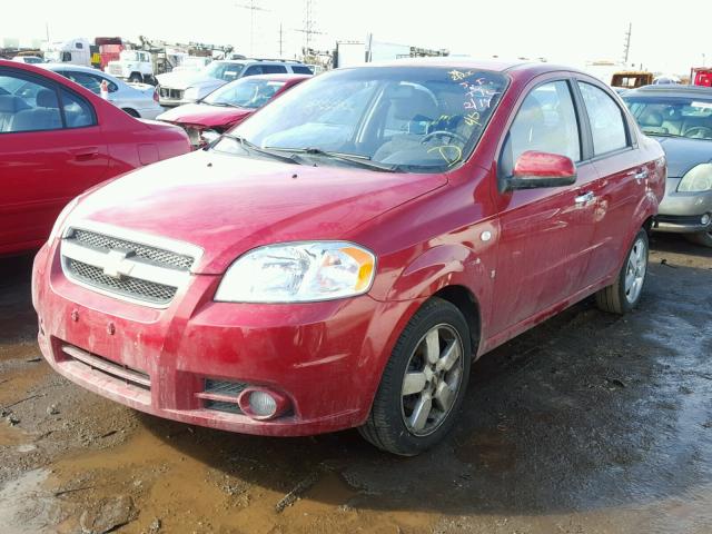 KL1TG56678B033585 - 2008 CHEVROLET AVEO LT RED photo 2