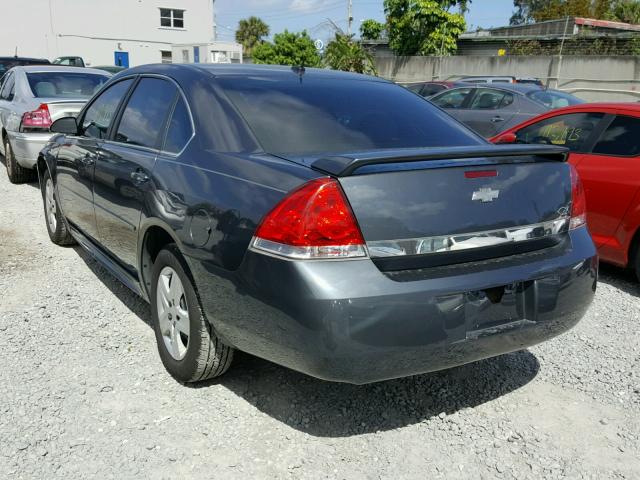 2G1WF5EK7B1201829 - 2011 CHEVROLET IMPALA LS GRAY photo 3