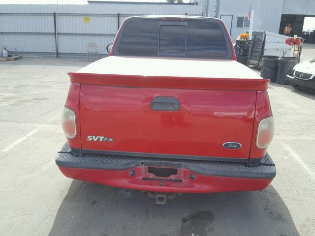 2FTZF073X2CA49904 - 2002 FORD F150 SVT L RED photo 6