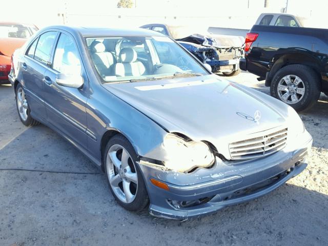 WDBRF40J05F620209 - 2005 MERCEDES-BENZ C 230K SPO BLUE photo 1