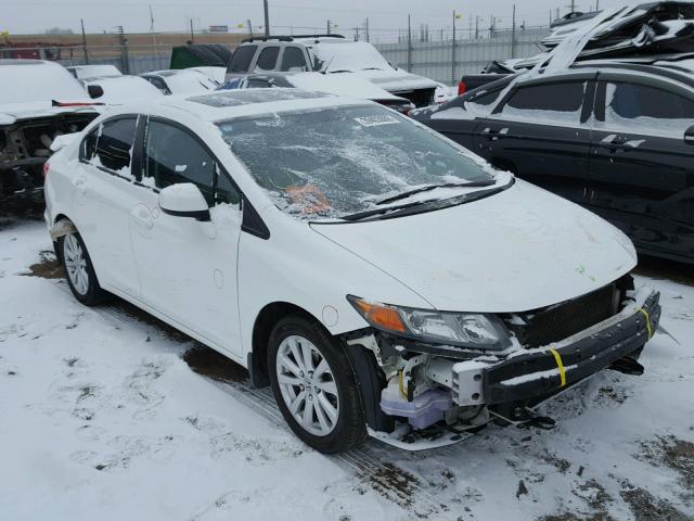 19XFB2F90CE300316 - 2012 HONDA CIVIC EXL WHITE photo 1