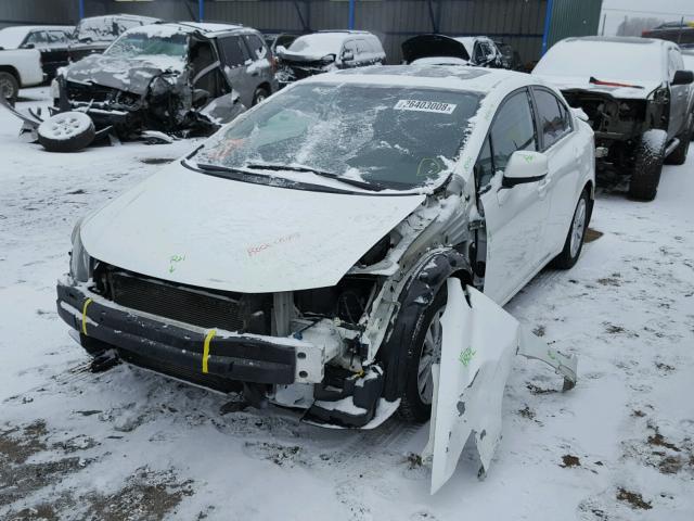 19XFB2F90CE300316 - 2012 HONDA CIVIC EXL WHITE photo 2