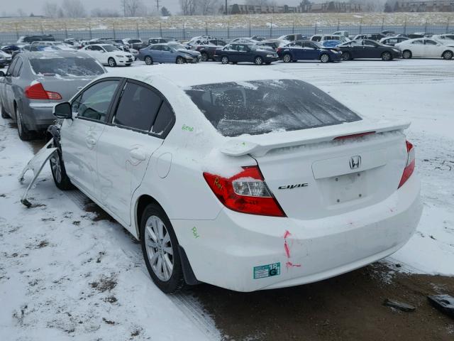 19XFB2F90CE300316 - 2012 HONDA CIVIC EXL WHITE photo 3