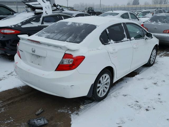 19XFB2F90CE300316 - 2012 HONDA CIVIC EXL WHITE photo 4