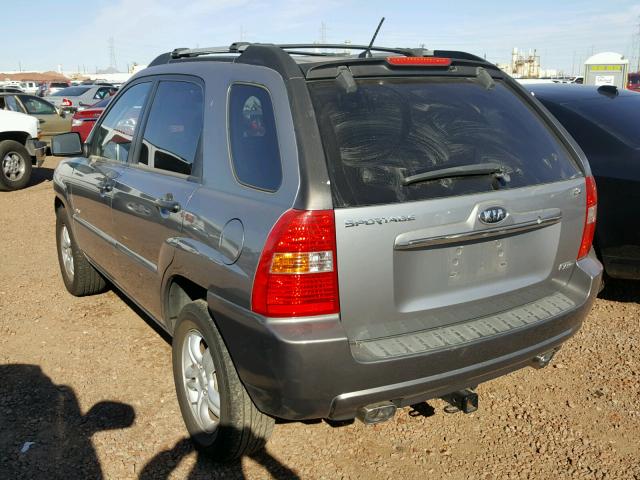 KNDJE723877448817 - 2007 KIA SPORTAGE E GRAY photo 3