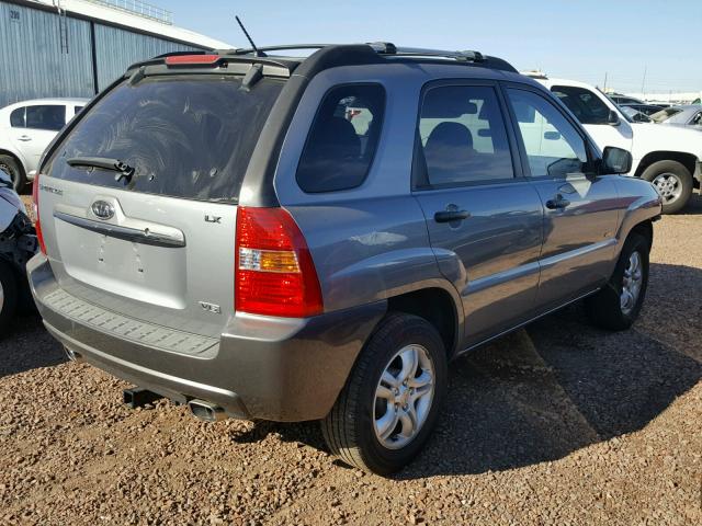 KNDJE723877448817 - 2007 KIA SPORTAGE E GRAY photo 4