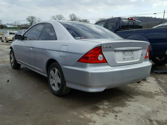 1HGEM22065L019730 - 2005 HONDA CIVIC EX GRAY photo 3