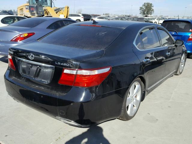 JTHGL46F585027944 - 2008 LEXUS LS 460L BLACK photo 4