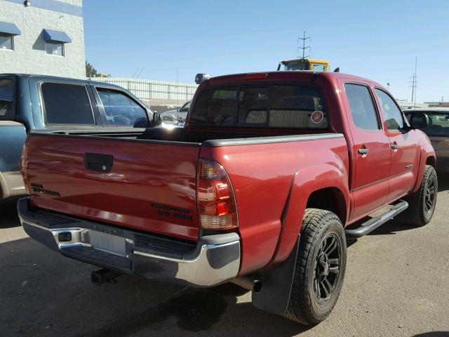 3TMJU62N27M046554 - 2007 TOYOTA TACOMA DOU RED photo 4