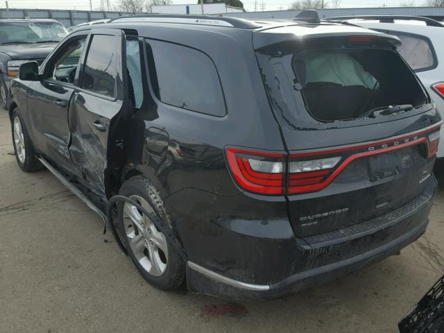 1C4RDJDG0EC412921 - 2014 DODGE DURANGO LI BLACK photo 3